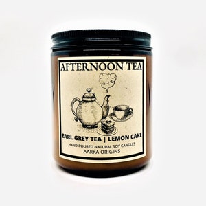 Afternoon Tea Soy Wax Candle | Book Inspired Candle | Literary Gift | High Tea | Tea Lover Gift | Tea & Cakes Candle | Bookish Gifts