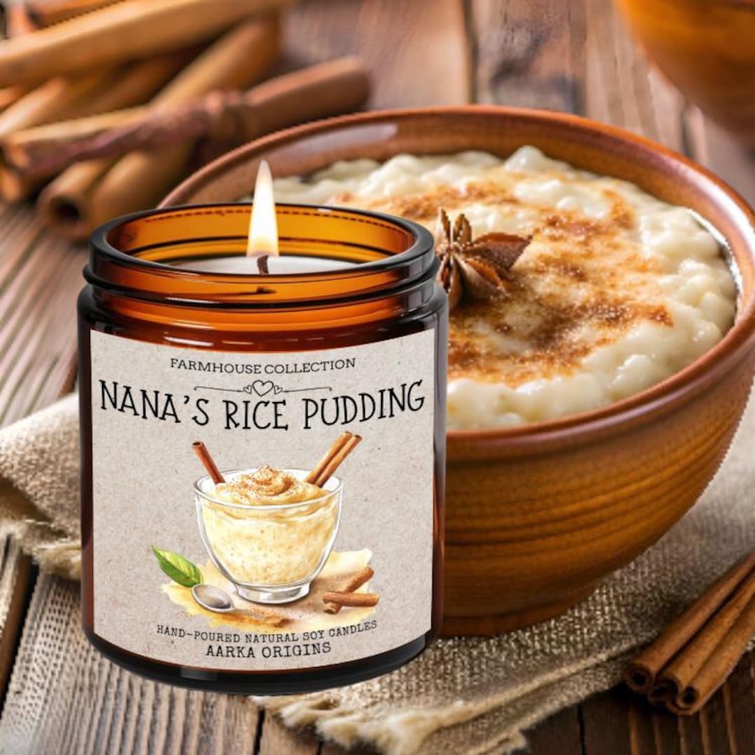 Nana's Rice Pudding Scented Candle, Warm Rice Pudding, Fall Spices ...