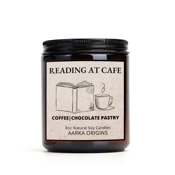 Reading at the Cafe︱Book Lover Candle | Literary Candle | Book Candle Scent︱Book Inspired Candle︱Soy Candle︱Scented Candle ︱Wax Melt