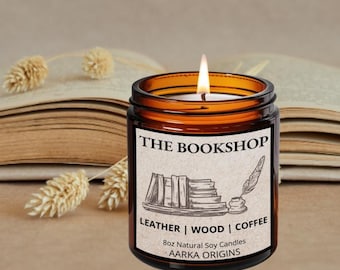 The Bookshop Soy candle, Bookish Inspired, Literary Candle, Book Themed, Gift for readers, Bibliophile Reader, Book scent, History inspired