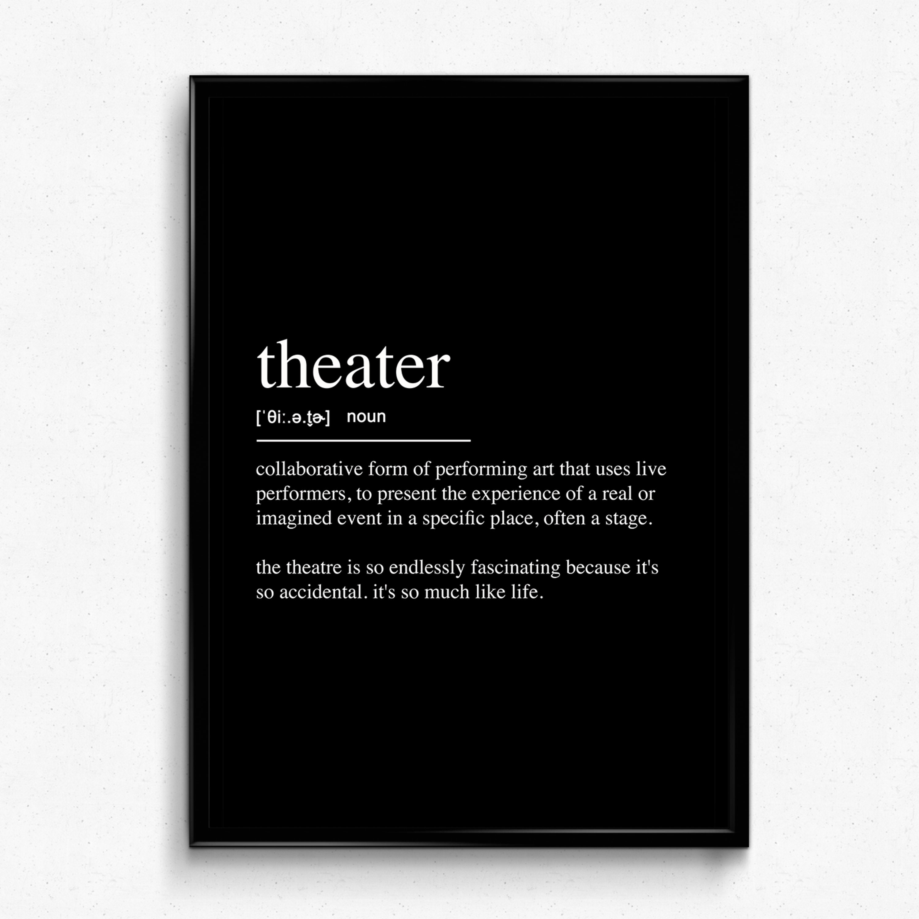 Theater Definition Poster Quote Wall Art Modern Minimalist Etsy theater-definition-poster-quote-wall-art-modern-minimalist-etsy