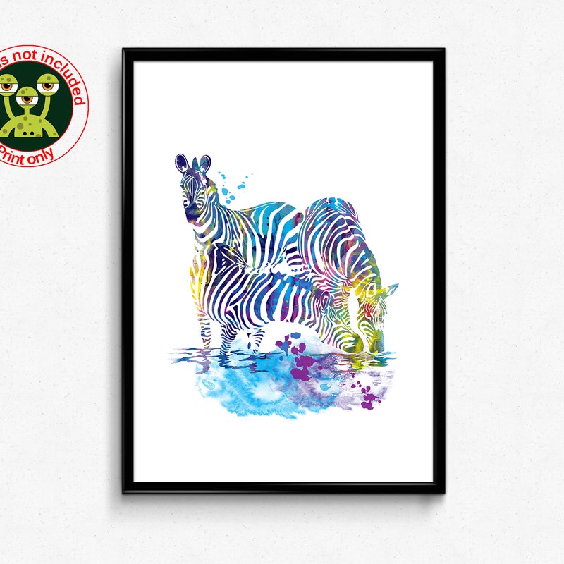 Zebra Watercolor Etsy
