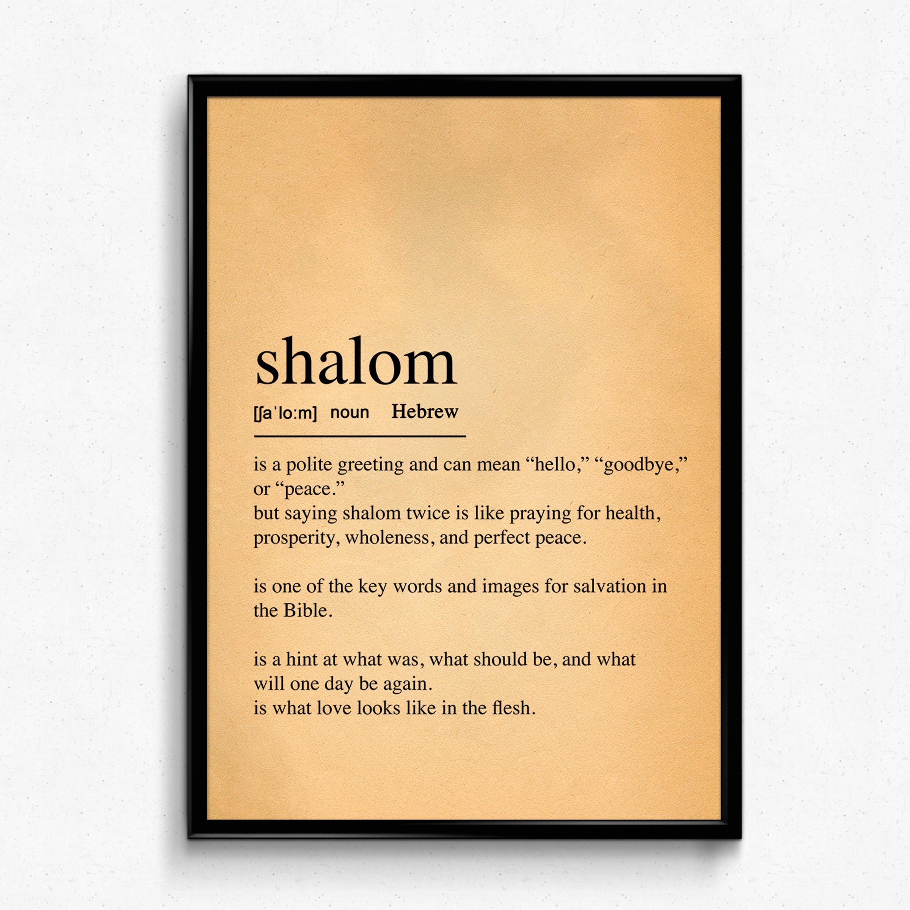 Shalom Is The Greeting Used In