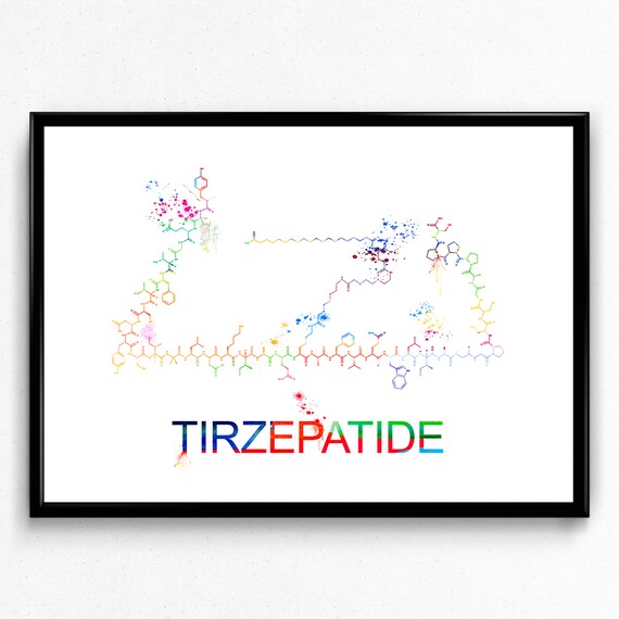 Tirzepatide Molecule Watercolor Print: Biochemistry Wall Art, Ready to Hang  Canvas - Etsy