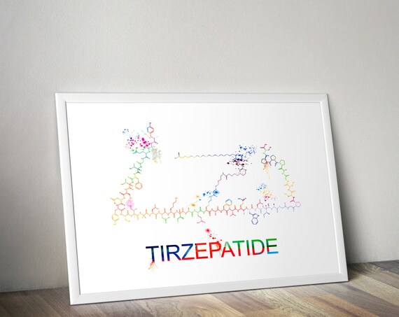 Tirzepatide Molecule Watercolor Print: Biochemistry Wall Art, Ready to Hang  Canvas - Etsy