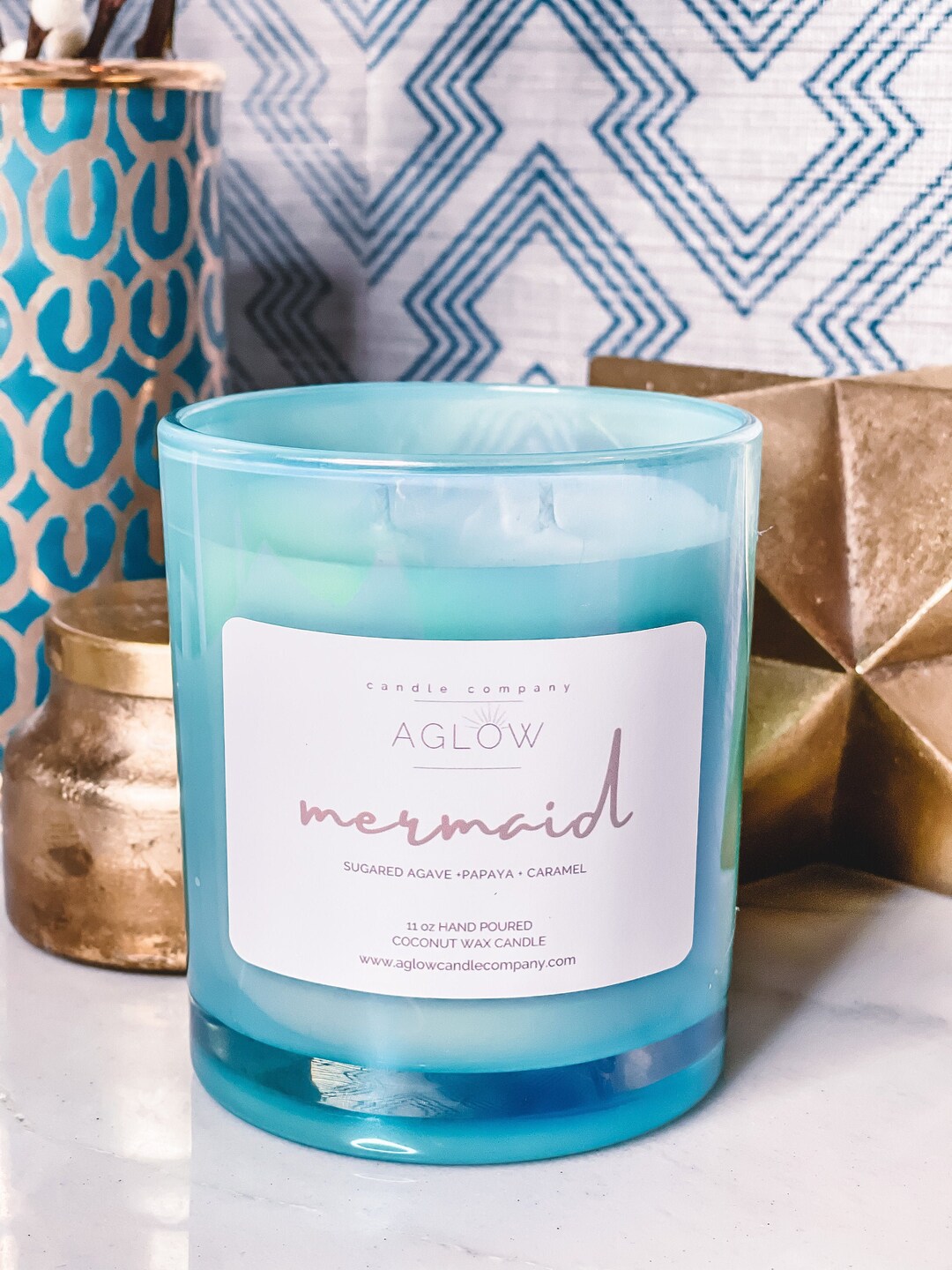 AGLOW Candles 2 Wick Luxury Coconut Wax Natural Candle Etsy