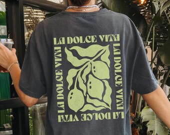 La Dolce Vita Camisa de limón Comfort Colors Camiseta costera italiana Camisa de verano Cosecha de verano Ciao Limoncello Limonero Cítricos Regalo Costa de Amalfi