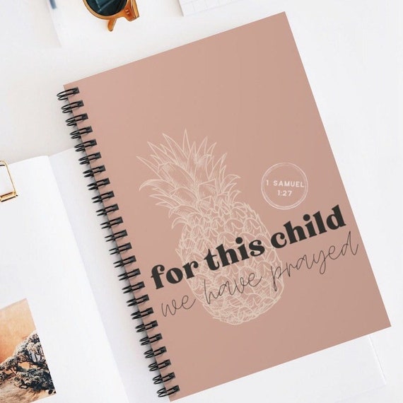 Ivf Journal For This Child We Have Prayed Ttc Journal Pregnancy Journal Christian Notebook Bible Verse Notebook Iui Journal Ivf Pineapple