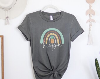 Camisa de fertilidad de piña Hope is My Anchor Rainbow Baby T Shirt IVF Infertility Warrior Hope Good Luck Positive Clothing