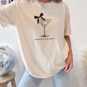 21st Birthday Shirt Dark Coquette Bow Martini Comfort Colors Tee 21st Bday Gift for Her Turning 21 Present Aesthetic Trendy Finally Legal