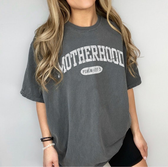 Comfort Colors© Motherhood Christian Graphic Tee Psalm 127:3 Rewards from Heaven Mama Shirt New Mom Gift Christian Vintage Look Tee
