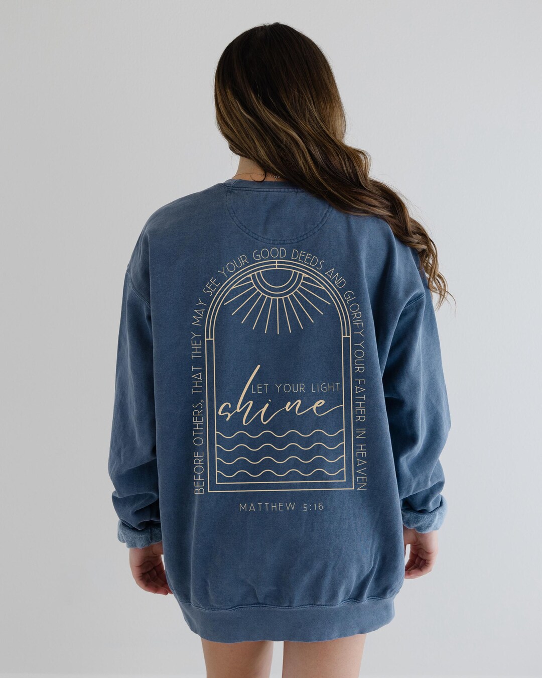 Let Your Light Shine Christian Sweatshirt Comfort Colors Jesus Shirt ...