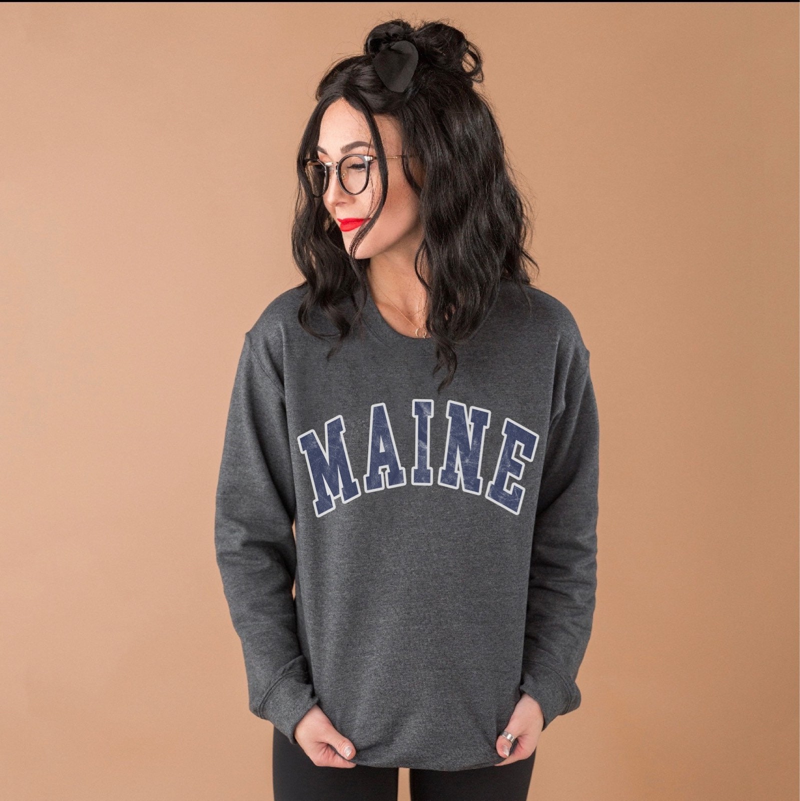 Discover Maine Sweatshirt Cute Preppy Pullover Maine Sweater Preppy Crewneck Beachy Sweatshirts