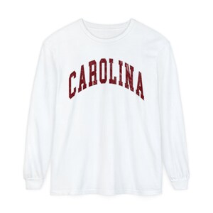 Comfort Colors© Carolina Vintage Look Long Sleeve Tee South Carolina Crewneck Carolina Preppy Varsity Shirt South Carolina University image 4