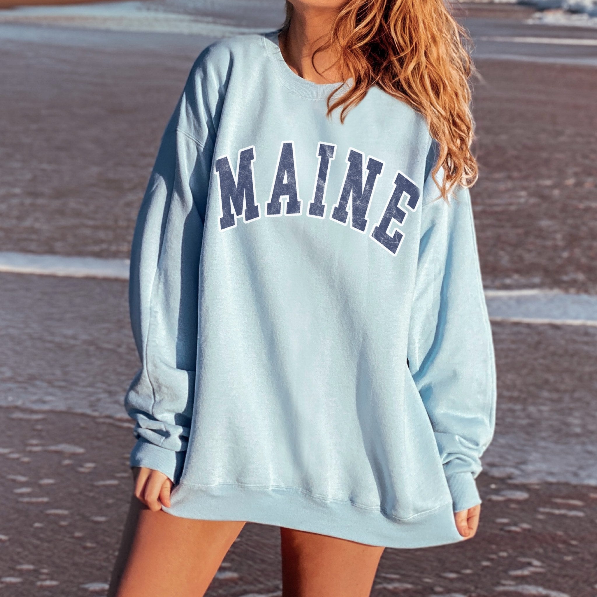 Discover Maine Sweatshirt Cute Preppy Pullover Maine Sweater Preppy Crewneck Beachy Sweatshirts