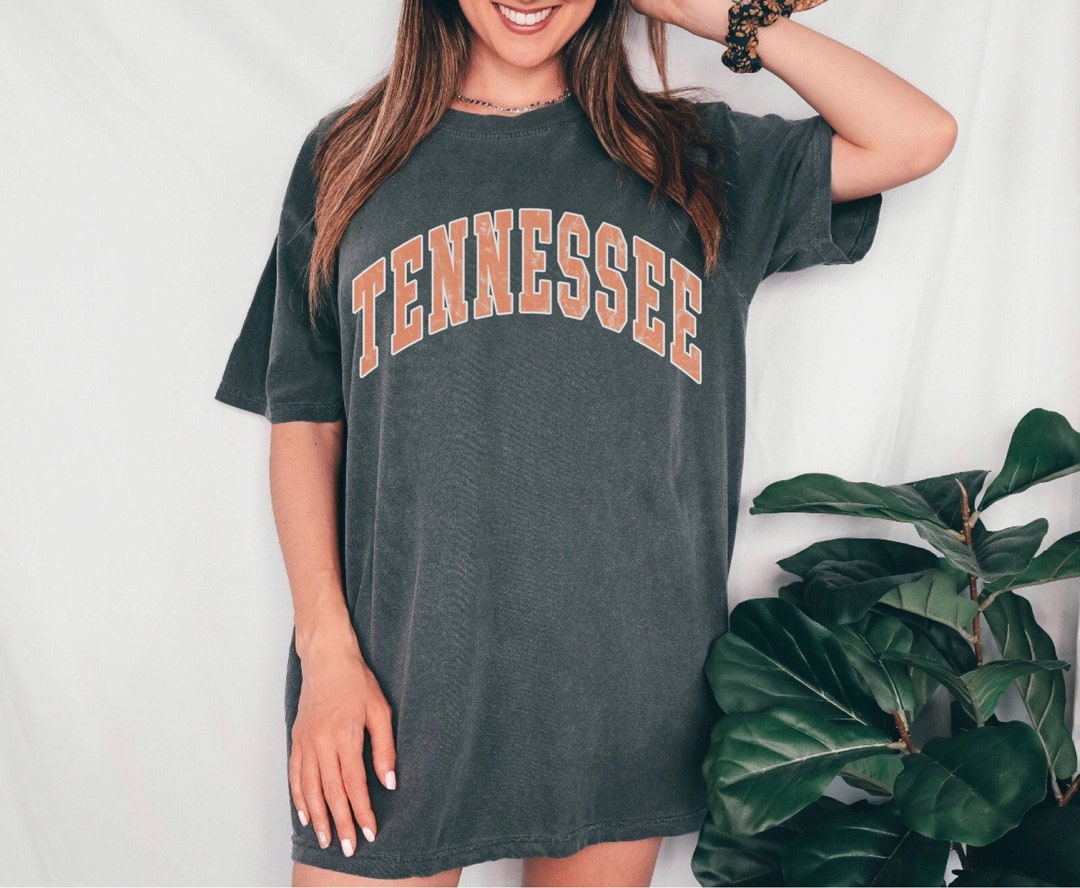 Tennessee Graphic Tee Knoxville Shirt College Shirt Preppy Crew Neck