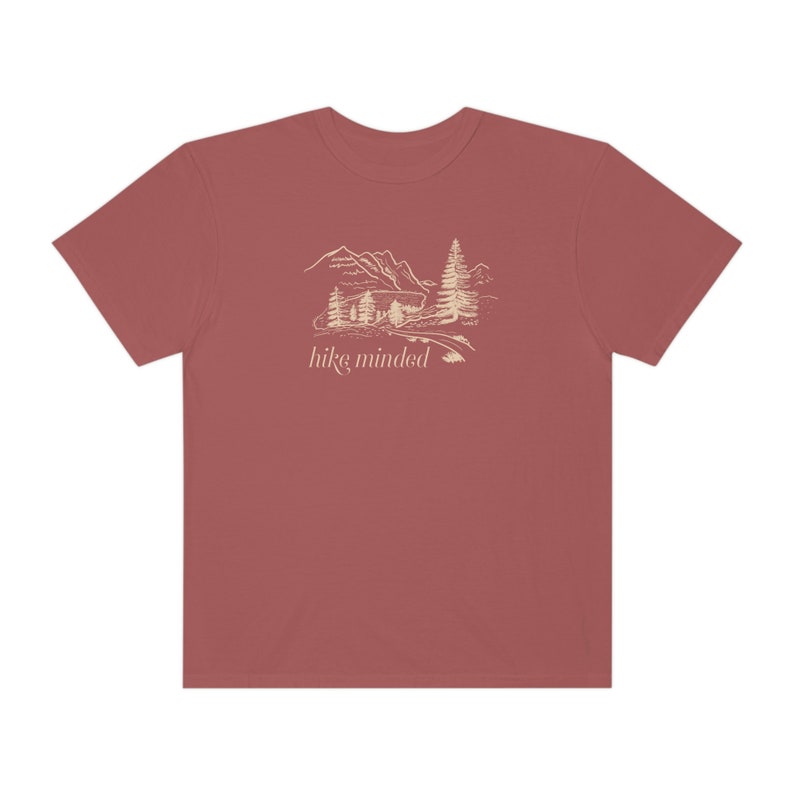 Hike minded comfort kleuren T-shirt retro natuur shirt muesli meisje wandelshirt wildernis wildlife Gorpcore camping shirt nationaal park shirt Cumin