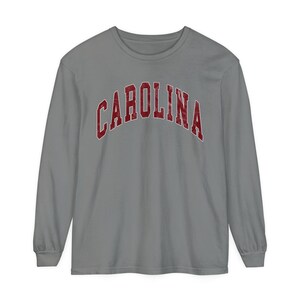 Comfort Colors© Carolina Vintage Look Long Sleeve Tee South Carolina Crewneck Carolina Preppy Varsity Shirt South Carolina University image 3
