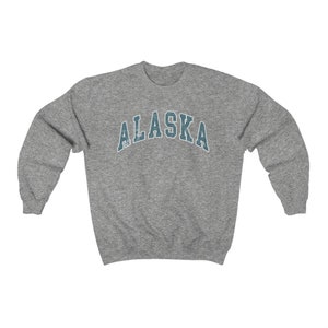 Alaska Sweatshirt Vintage College Sweatshirt Preppy Crewneck Nature Shirt Wilderness Sweater Mountain Sweatshirt Retro Alaska Shirt image 8