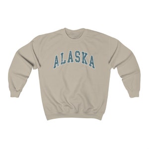 Alaska Sweatshirt Vintage College Sweatshirt Preppy Crewneck Nature Shirt Wilderness Sweater Mountain Sweatshirt Retro Alaska Shirt image 7