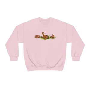 Cute Forest Deer Sweatshirt Mother Deer and Fawns Crewneck Cottage Core Forest Core Woodland Wild Life Shirt Nature Sweatshirt image 9