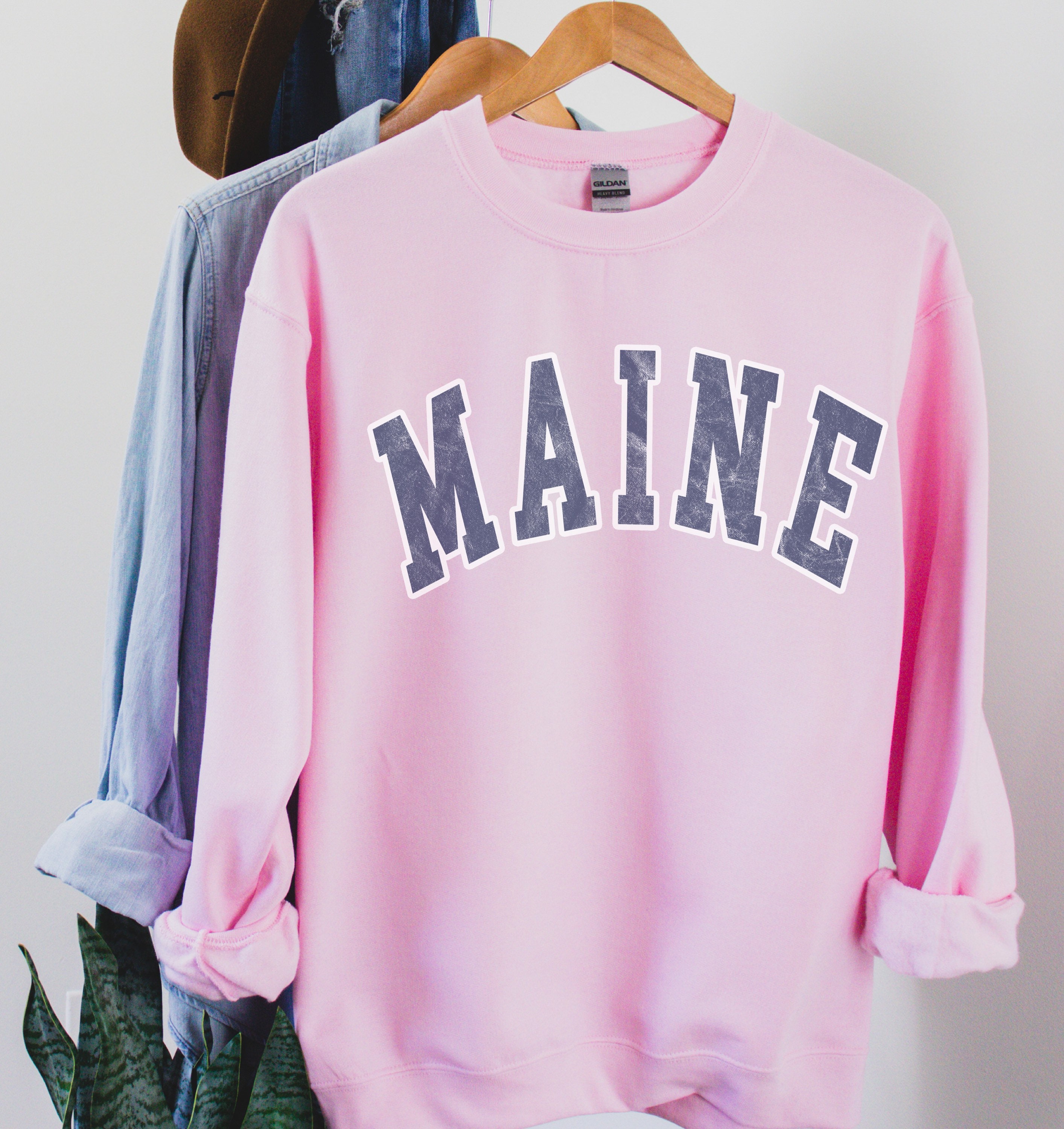 Discover Maine Sweatshirt Cute Preppy Pullover Maine Sweater Preppy Crewneck Beachy Sweatshirts