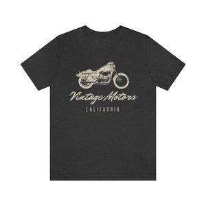 Vintage Motors Motorcycle Graphic Tee California TShirt Distressed Retro Shirt Biker T Shirt Oversized Shirt Band Tee Aesthetic image 6