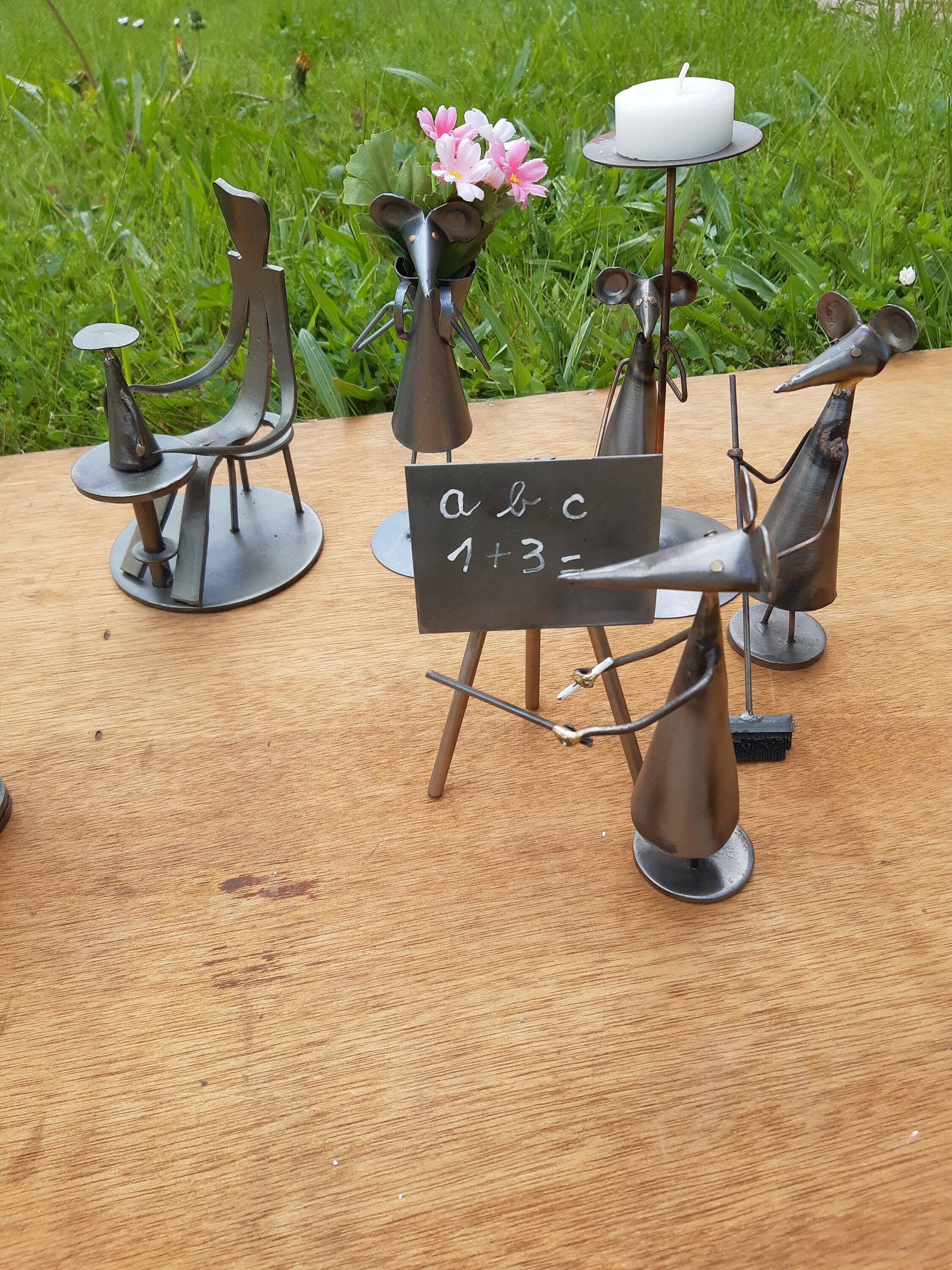 Souris Miniatures Soudées à La Main, Sculptures Collection Loisirs et Métiers