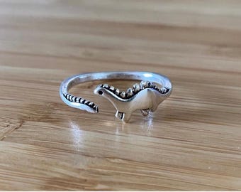 adjustable silver dinosaur rings