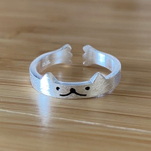 Cute 925 Sterling silver cat ring
