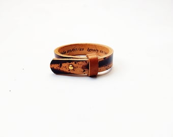 Leather Bracelet,Secret Message Bracelet, Hidden Message, Personalised Gift for Him, Gift for Her,