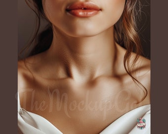 Halsketten-Mockup, Halsketten-Modell, Schmuck-Design-Schaufenster, Schmuck-Mockups, Schmuck-Halsketten-Modell, Halsketten-Mockup-Modell