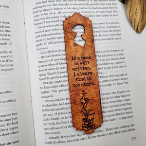 Jane Austen Leather Bookmark | Sense and Sensibility Bookmark | Gift for Book Lover | Romance Novel Bookmark | Classic Books | Book Quote
