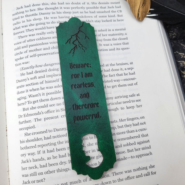 Leather Frankenstein Bookmark | Mary Shelley Bookmark | Gift for Horror Book Lover | Gothic Literature Gift | Goth Dark Academia Bookmark
