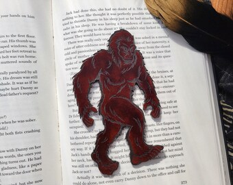 Bigfoot Leather Bookmark — Handmade Literary Curiosity