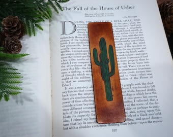 Cactus Bookmark | Cacti Bookmark | Cute Desert Plant Bookmark | Gift for Book Lover | Leather Bookmark | Succulent Bookmark | Boho Bookmark