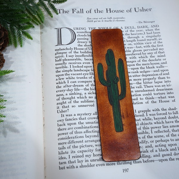 Cactus Bookmark | Cacti Bookmark | Cute Desert Plant Bookmark | Gift for Book Lover | Leather Bookmark | Succulent Bookmark | Boho Bookmark