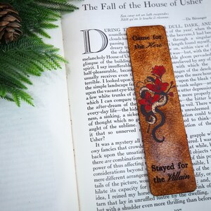 Dark Romance Bookmark | Smut Bookmark | Villain Lover | Leather Bookmark | Dark Fantasy Gift | Book Lover Gift | Gothic Romance Bookmark