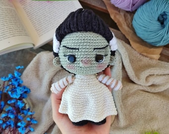 Amigurumi-haakpatroon Bride of Frankenstein: Halloweenpop (pdf-patroon)