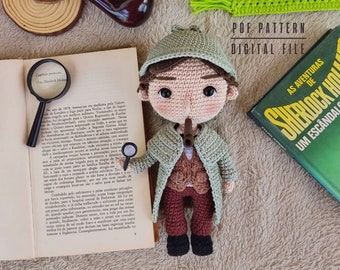 Tutorial: Sherlock Holmes Amigurumi Pattern – Crochet PDF Pattern Inspired by Classic Detective – Digital Download