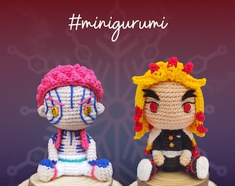 Anime Crochet PDF Pattern: Mini Warrior & Demon Amigurumi (Digital Download)