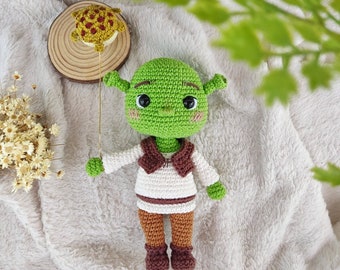Tutorial: Kawaii Ogre Amigurumi Crochet Pattern – Shrek Inspired PDF Tutorial – Intermediate Digital Download (English, US Terms)
