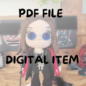 Tutorial: Amigurumi Crochet Pattern – The Mad Man + Bonus Bat | Rock Legend PDF Tutorial | Digital Download