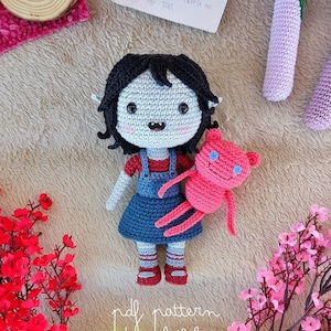 Anleitung: Baby Vampire Amigurumi-Muster – Süße Häkelpuppe Anleitung + Teddybär – PDF Digital Download
