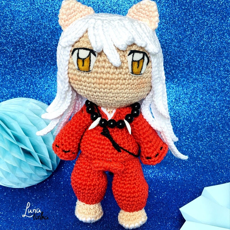 Inuyasha Crochet Doll Amigurumi Pattern Etsy