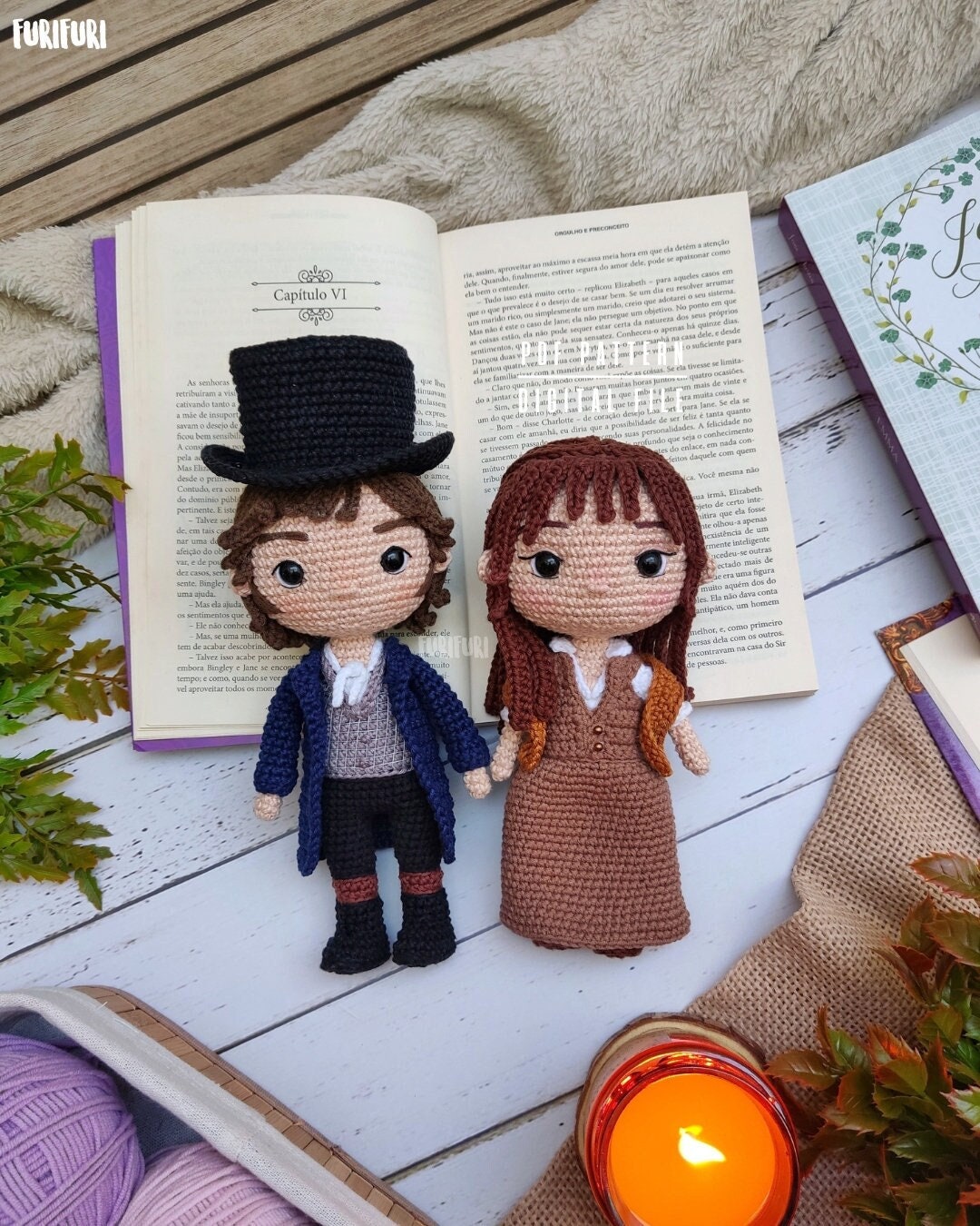 Pride and Prejudice Crochet Pattern: Mr. Darcy \u0026 Elizabeth Bennet Amigurumi  (digital Download) - Etsy, image size:1080x1350