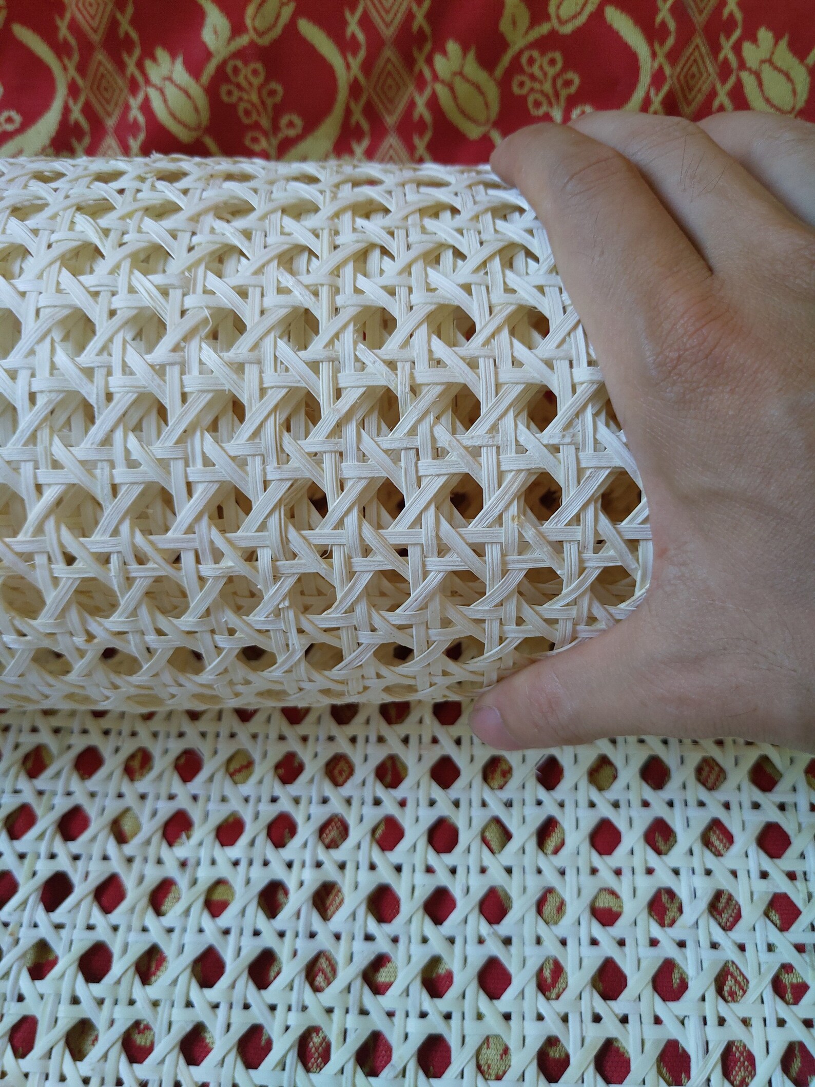 Premium Rattan Cane bing Roll Rattan Bleached Hexagon Full Etsy