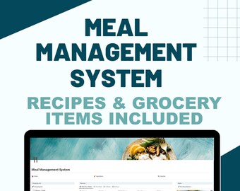 May include: A laptop and smartphone displaying a meal management system interface. The laptop screen shows a detailed meal plan with recipes and grocery lists. The smartphone mirrors the interface, offering a mobile-friendly view of the system.