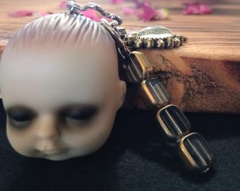 Doll Head Keychain: Bag Charm, Keychain, Creepy