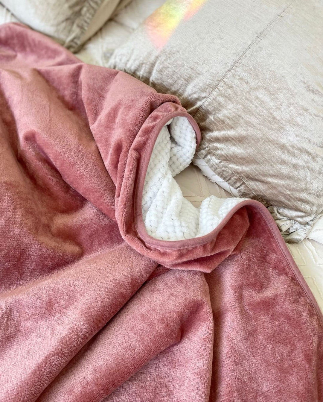 Waterproof Squirt Blanket™ Rose Quartz Quilted Fleece Etsy Australia